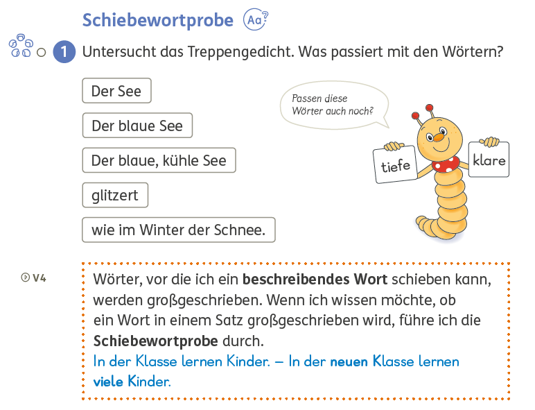 Beispiel Schiebwortprobe Bücherwurm Sprachbuch 2