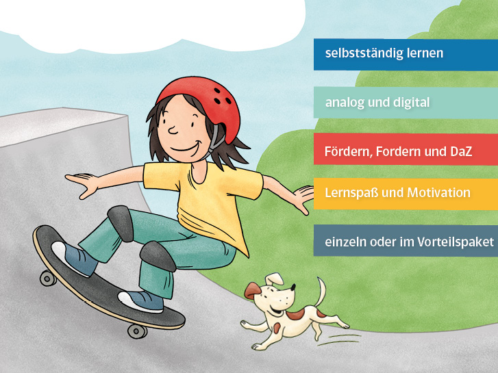 Einstiegsbild mit Abenteurer Anoki auf dem Skateboard