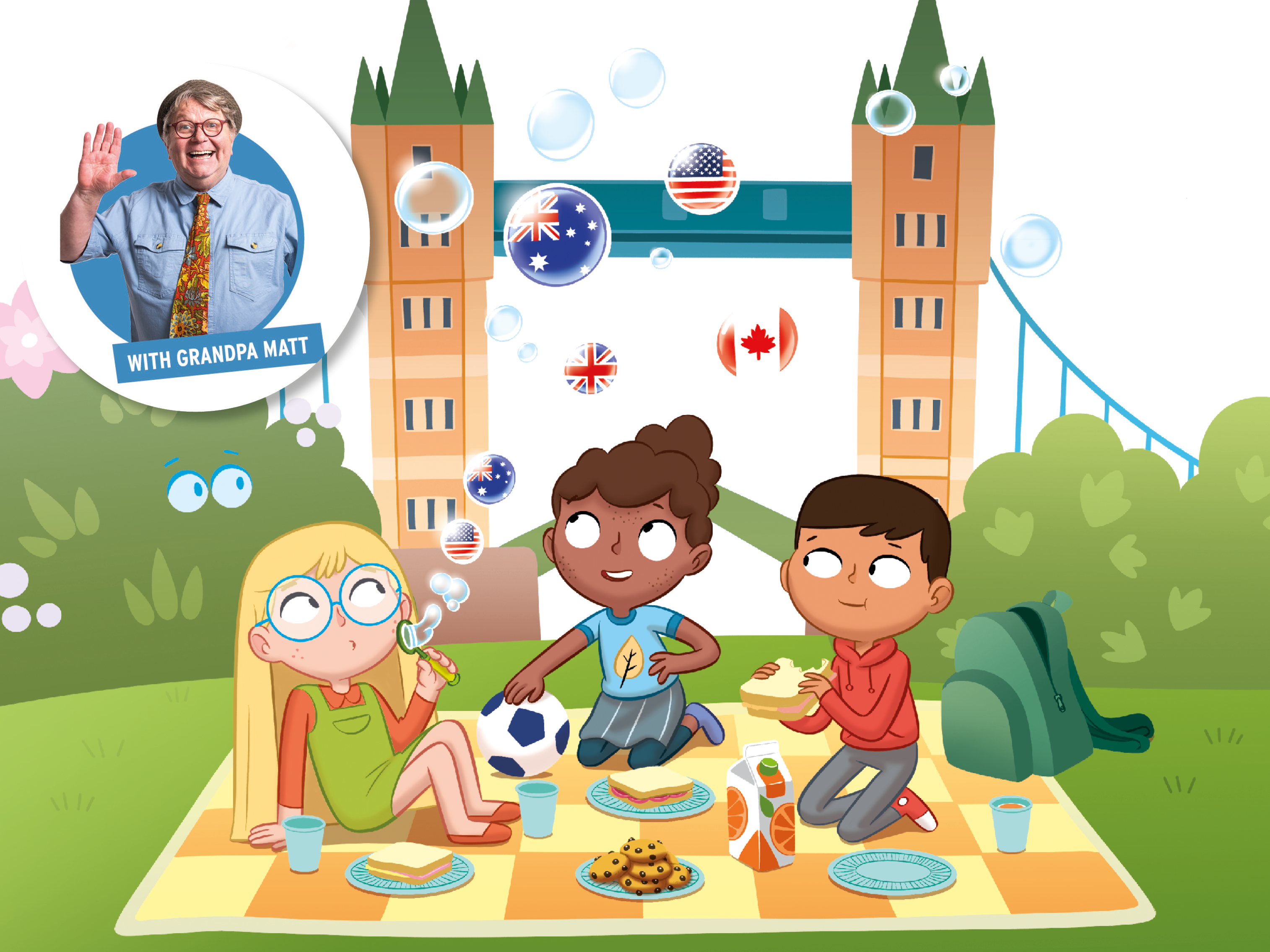 Playway Einstiegsbild mit Illustrationen– Einstieg in das neue Englisch-Lehrwerk