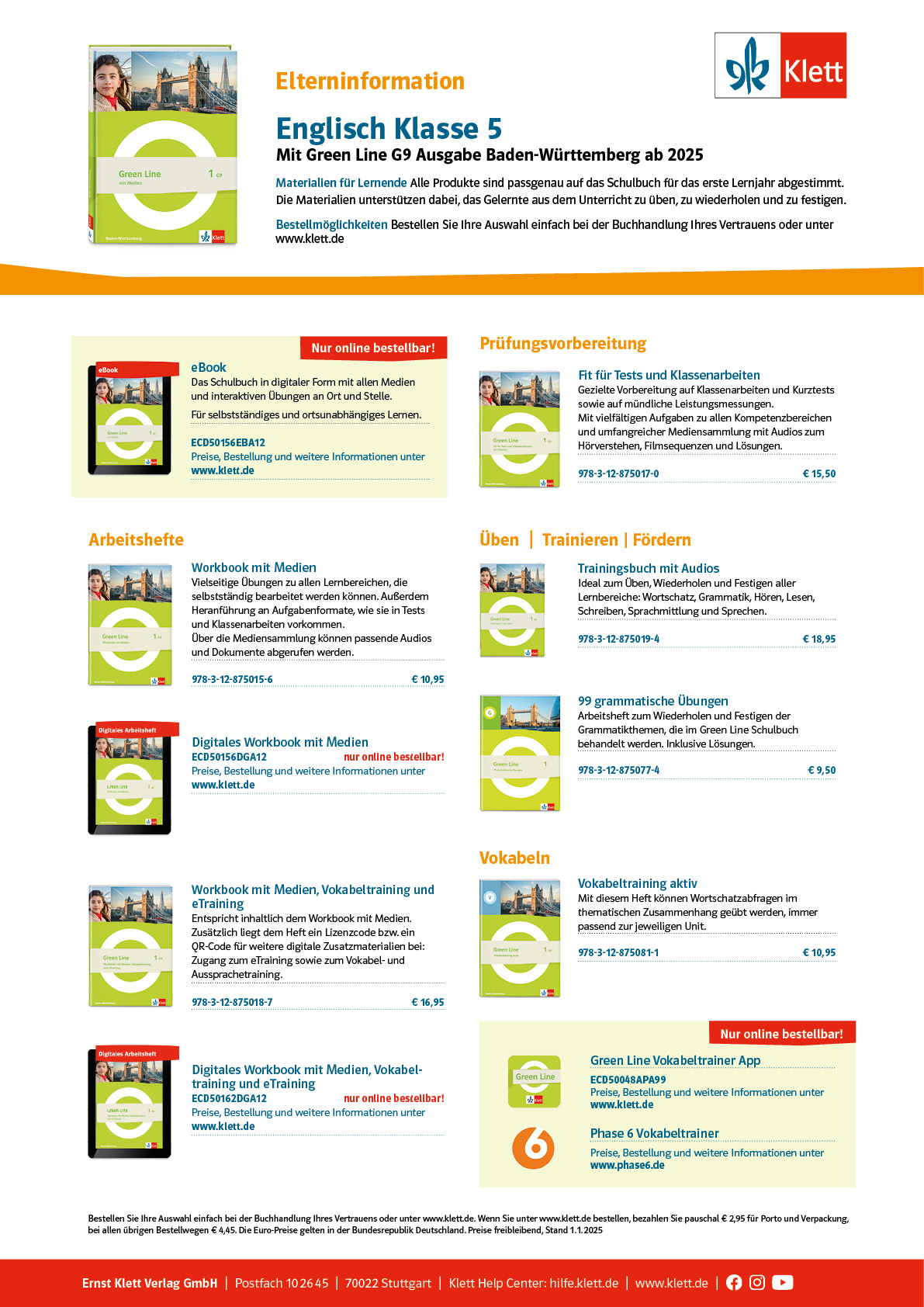 Vorschaubild eines Elterninformationsblatts zu „Englisch Klasse 5 mit Green Line 1 G9“ Vorschaubild eines Elterninformationsblatts zu „Englisch Klasse 5 mit Green Line 1 G9“