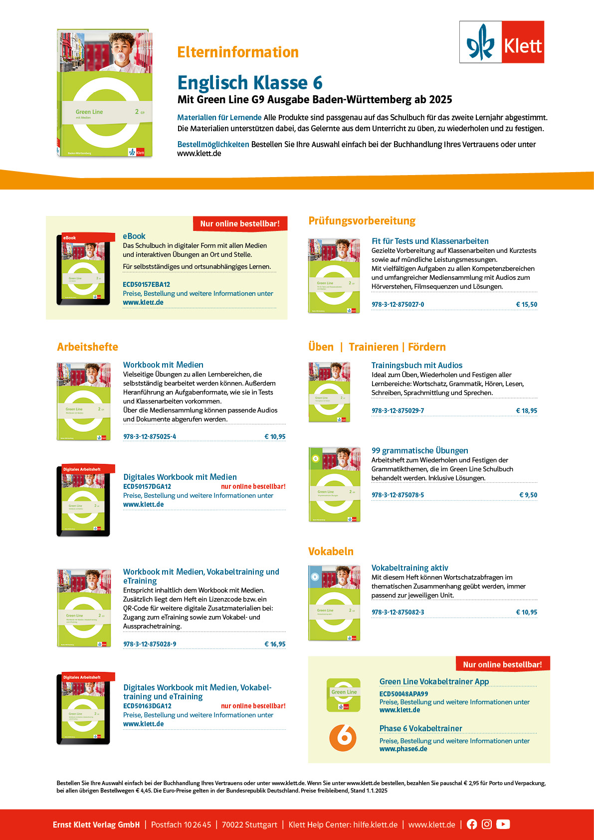 Vorschaubild eines Elterninformationsblatts zu „Englisch Klasse 6 mit Green Line 2 G9“ Vorschaubild eines Elterninformationsblatts zu „Englisch Klasse 6 mit Green Line 2 G9“