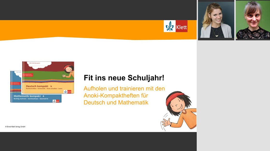 Screenshot eines Live-Mitschnitts eines Online-Seminars zu „Fit ins neue Schuljahr!“ 