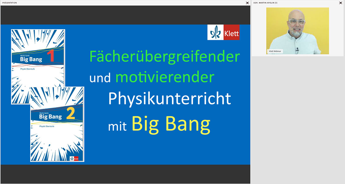 Vorschaubild eines Live-Mitschnitts eines Online-Seminars zu „Fächerübergreifender und motivierender Physikunterricht“