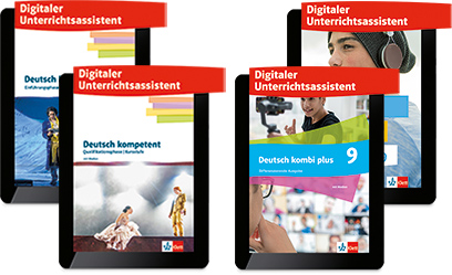 4 Cover der Digitalen Unterrichtsassistenten von Deutsch kompetent und Deutsch kombi plus