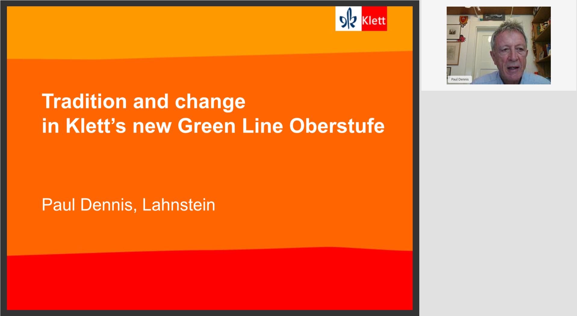 Vorschaubild eines Live-Mitschnitts eines Online-Seminars zu „Tradition and change in Klett’s new Green Line Oberstufe“