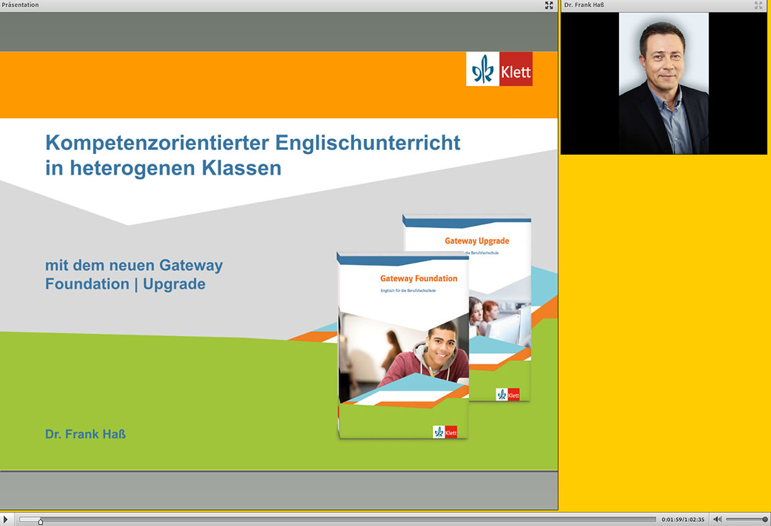 Vorschaubild eines Online-Seminars zu „Kompetenzorientierter Englischunterricht in heterogenen Klassen“