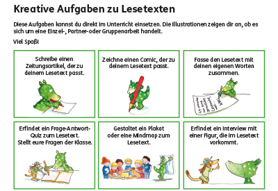 Vorschaubild von Download-Material zu „Kreative Aufgaben zu Lesetexten“ Vorschaubild von Download-Material zu „Kreative Aufgaben zu Lesetexten“