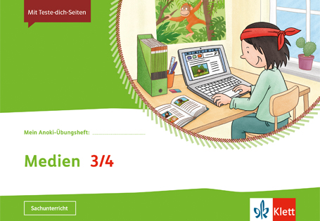 Cover des Anoki-Übungshefts „Medien 3 Schrägstrich 4“