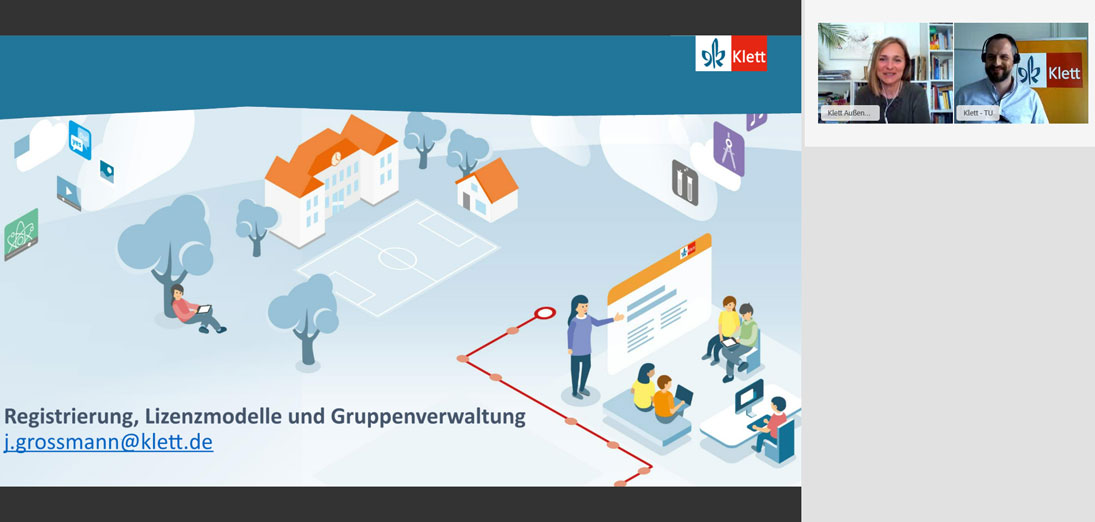 Vorschaubild eines Live-Mitschnitts eines Online-Seminars zu „Registrierung auf klett.de und die neue Gruppenverwaltung“