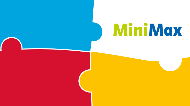 Illustration mehrerer Puzzleteile, die ineinandergeifen, mit dem Text „MiniMax“