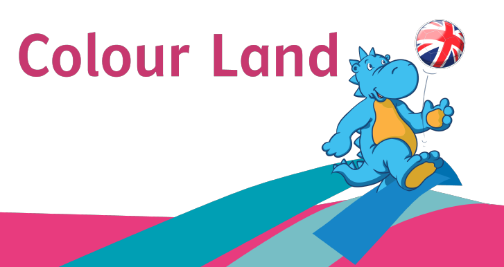 farbige Kachel mit Schriftzug Colour Land