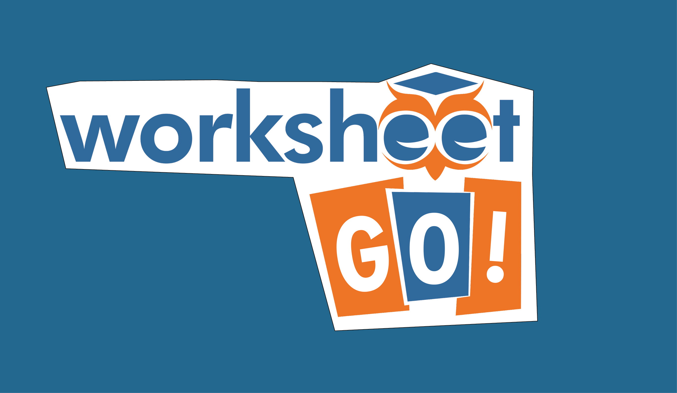 Grafischer Schriftzug 'Worksheet GO!'