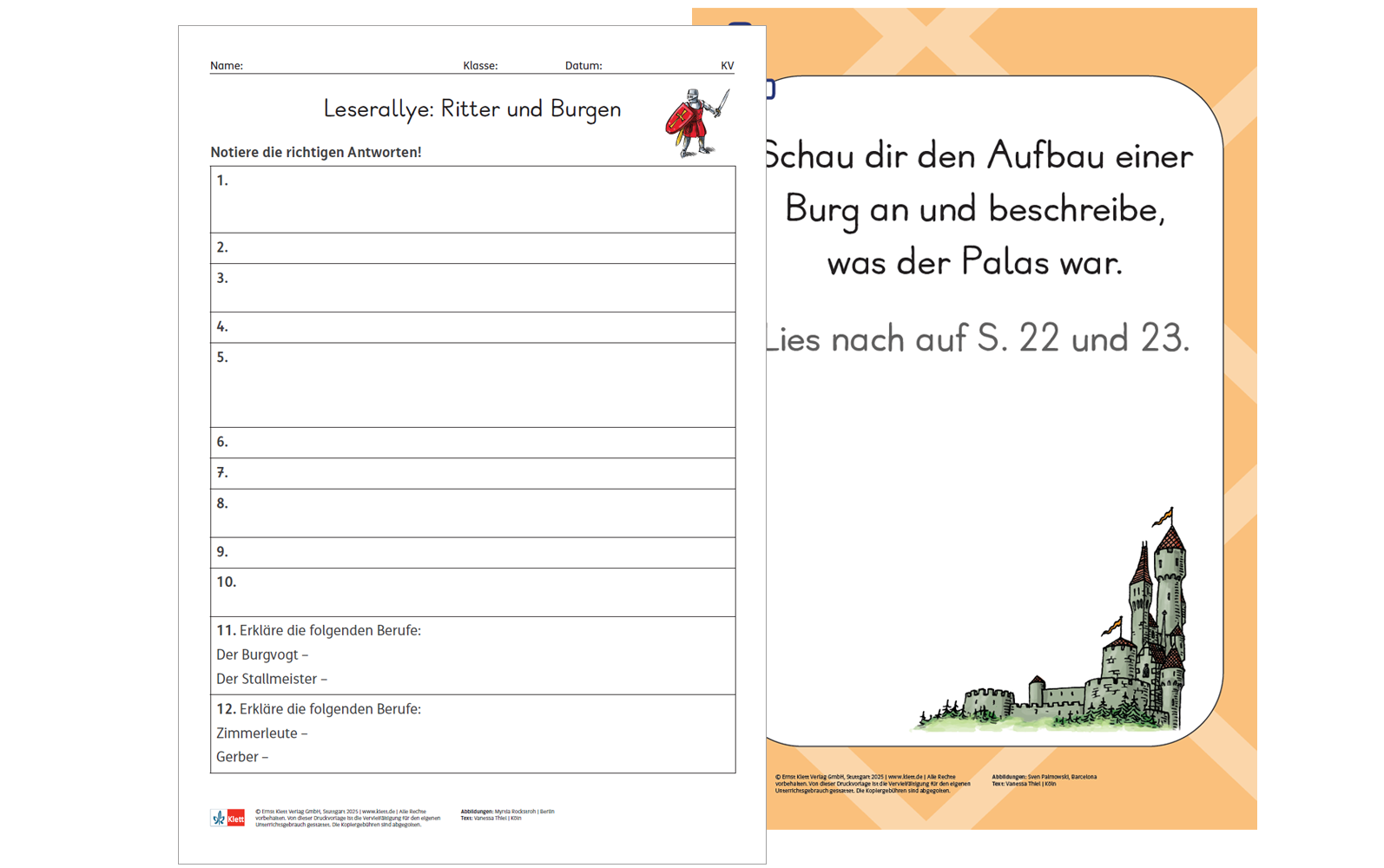 Vorschau Downloads Leserallye Ritter und Burgen