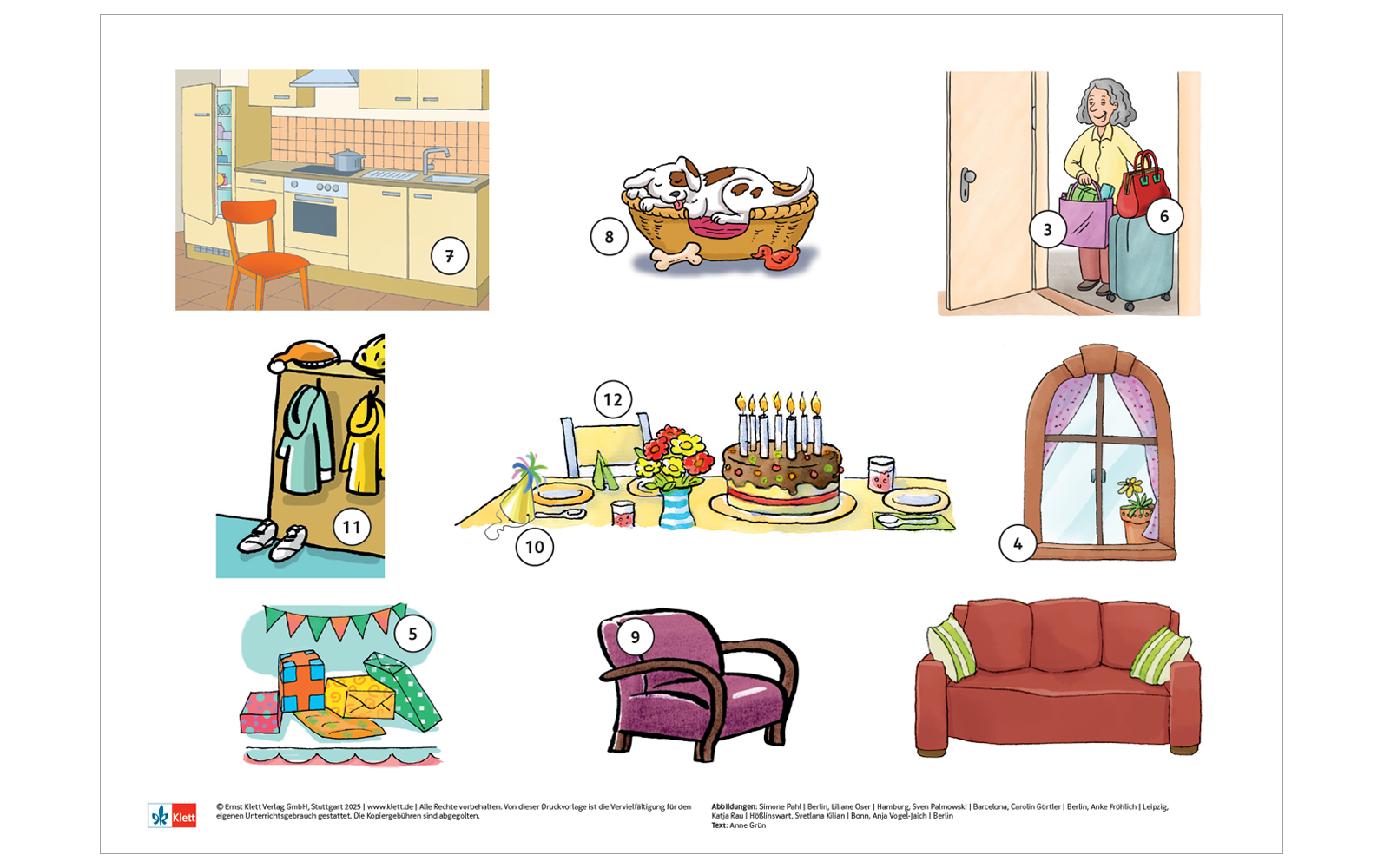Vorschau Download Lesespurgeschichte Kindergeburtstag Wimmelbild