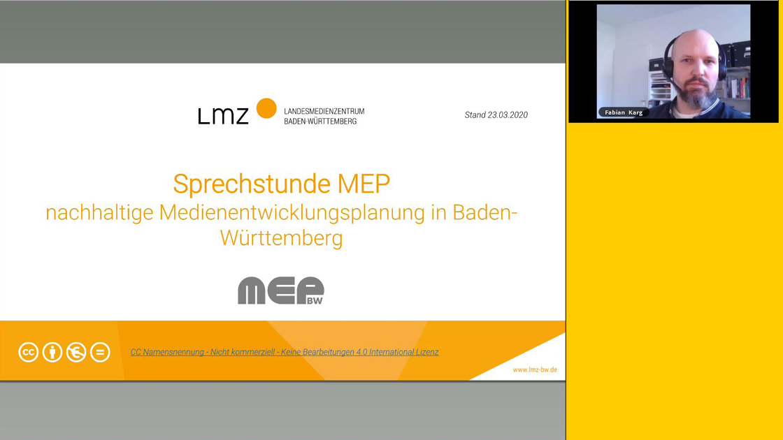 Vorschaubild eines Online-Seminars zu „Nachhaltige Medienentwicklungsplanung in Baden-Württemberg“