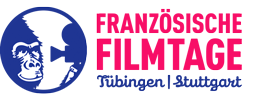 Logo von „Französische Filmtage Tübingen/Stuttgart“ mit einer Illustration eines Gorillas mit Kamera