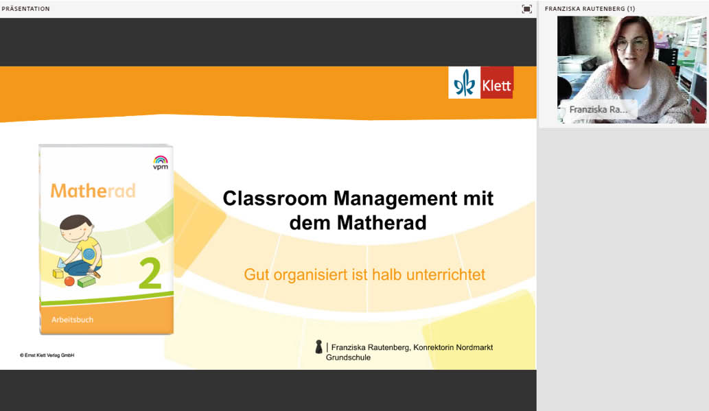 Vorschaubild eines Live-Mitschnitts eines Online-Seminars zu „Classroom Management mit dem Matherad“