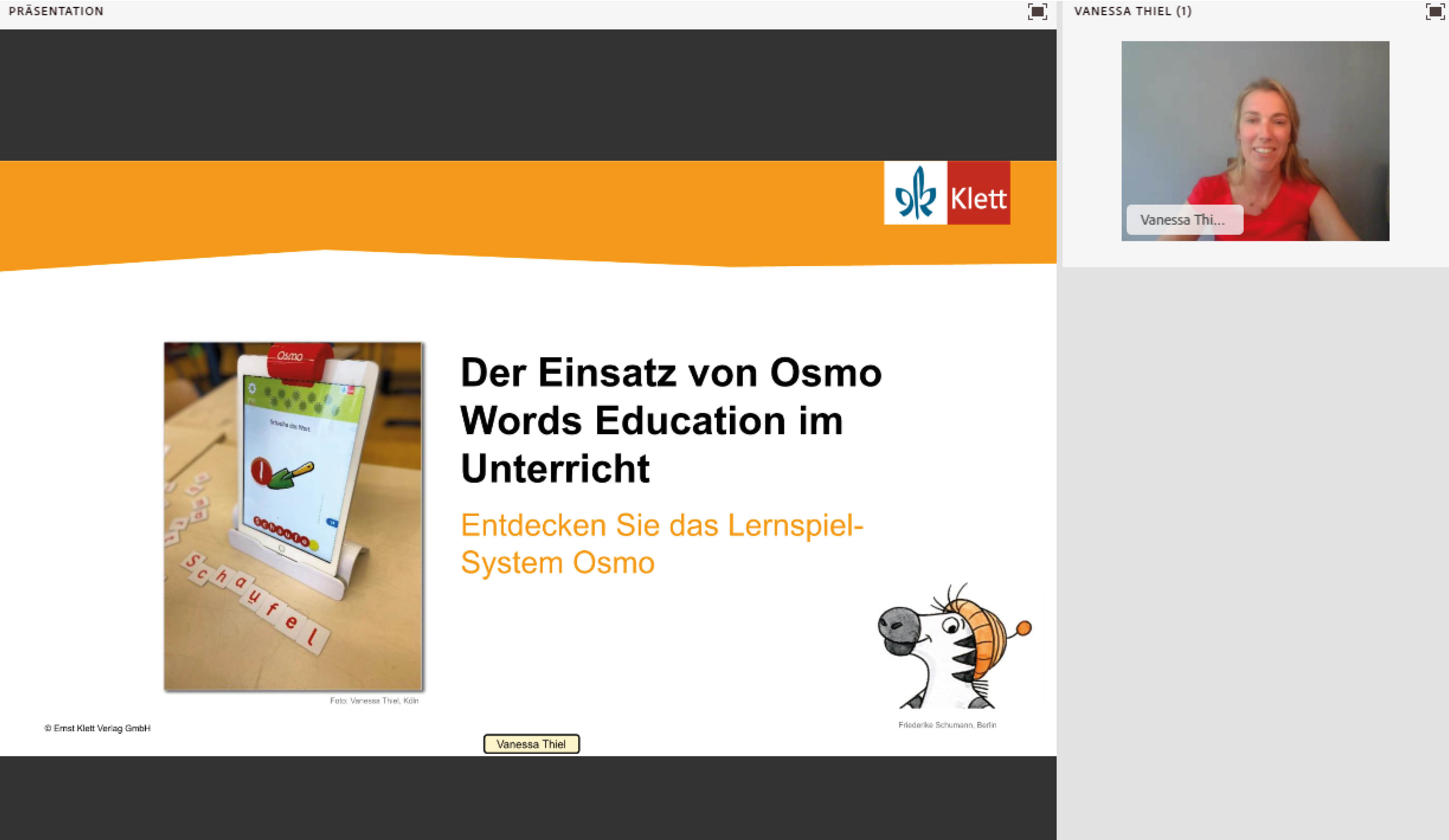 Vorschaubild eines Live-Mitschnitts eines Online-Seminars zu „Der Einsatz von Osmo Words Education im Unterricht“