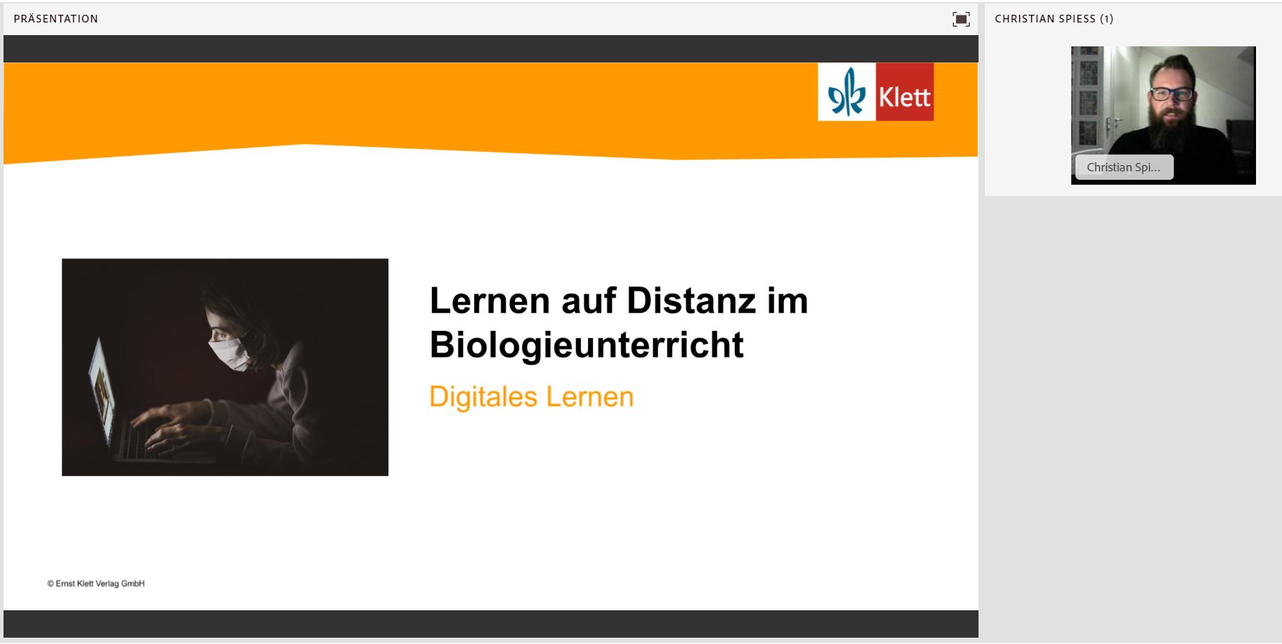 Vorschaubild eines Live-Mitschnitts eines Online-Seminars zu „Lernen auf Distanz im Biologieunterricht“
