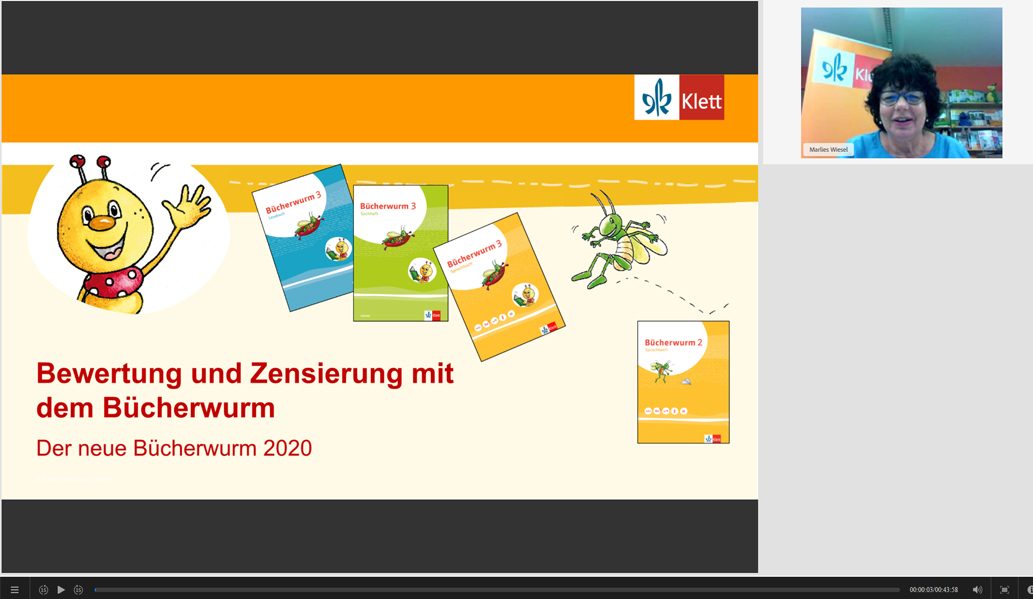 Vorschaubild eines Live-Mitschnitts eines Online-Seminars zu „Bewertung und Zensierung mit dem Bücherwurm“