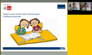 Vorschaubild eines Live-Mitschnitts eines Online-Seminars zu „Tandem-Lesen mit den Klett-Lesebüchern“