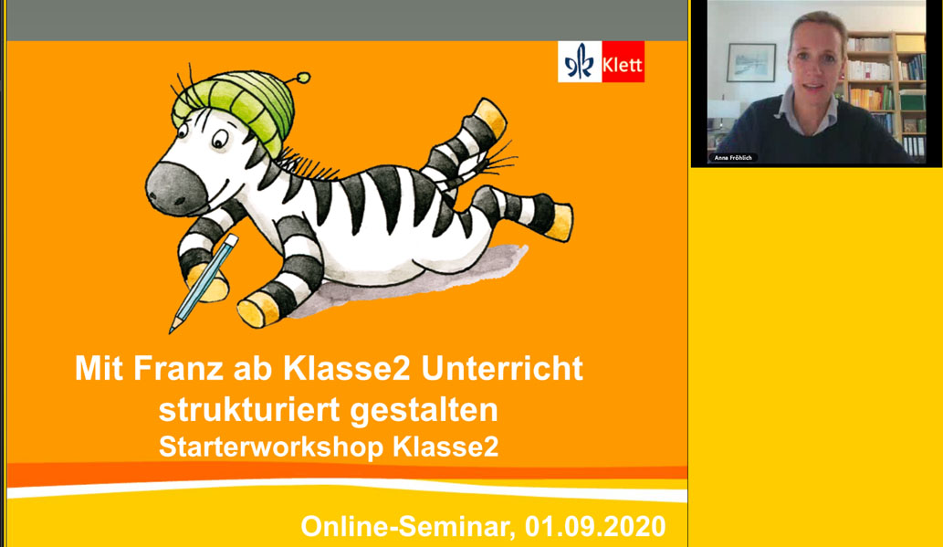 Vorschaubild eines Live-Mitschnitts eines Online-Seminars zu „Mit Franz ab Klasse 2 Unterricht strukturiert gestalten“