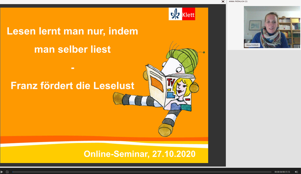 Vorschaubild eines Live-Mitschnitts eines Online-Seminars zu „Lesen lernt man nur, indem man selber liest“