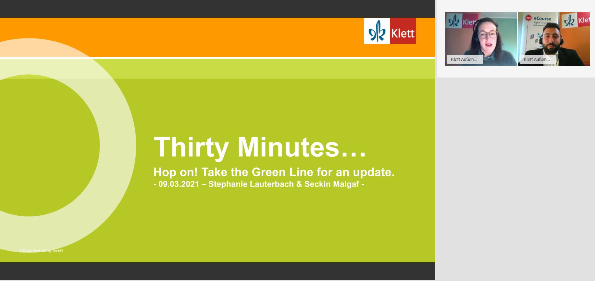 Vorschaubild eines Live-Mitschnitts eines Online-Seminars zu „Thirty minutes…Green Line“