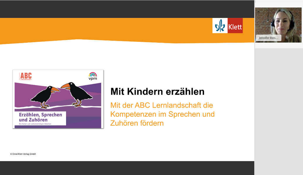 Vorschaubild eines Live-Mitschnitts eines Online-Seminars zu „Mit Kindern erzählen“