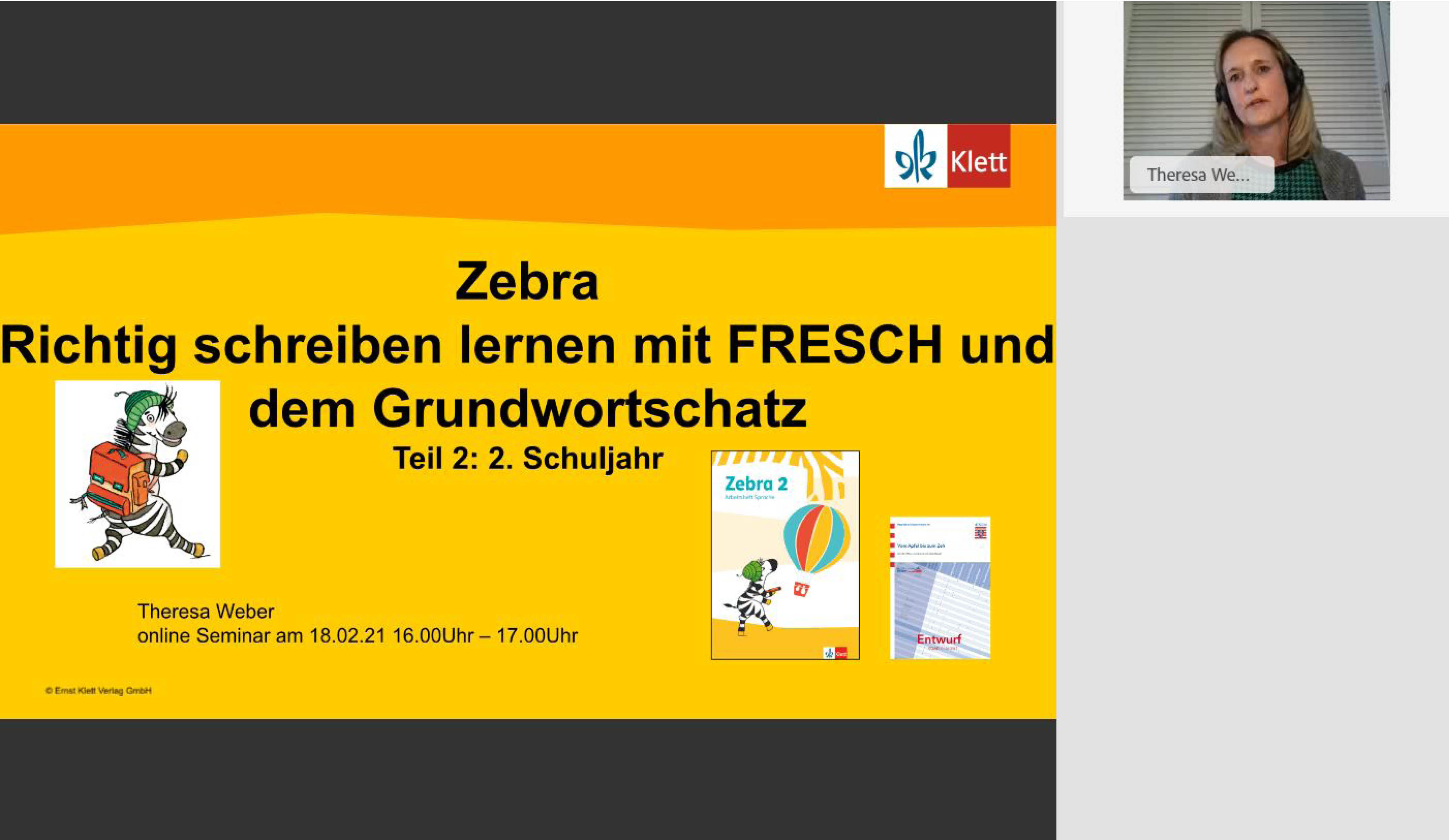 Vorschaubild eines Live-Mitschnitts eines Online-Seminars zu „Richtig schreiben lernen“