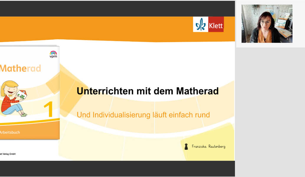 Vorschaubild eines Live-Mitschnitts eines Online-Seminars zu „Unterrichten mit dem Matherad“