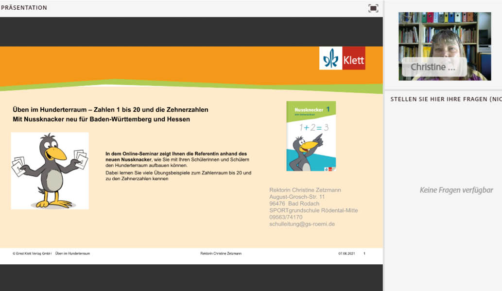 Vorschaubild eines Live-Mitschnitts eines Online-Seminars zu „Üben im Hunderterraum“