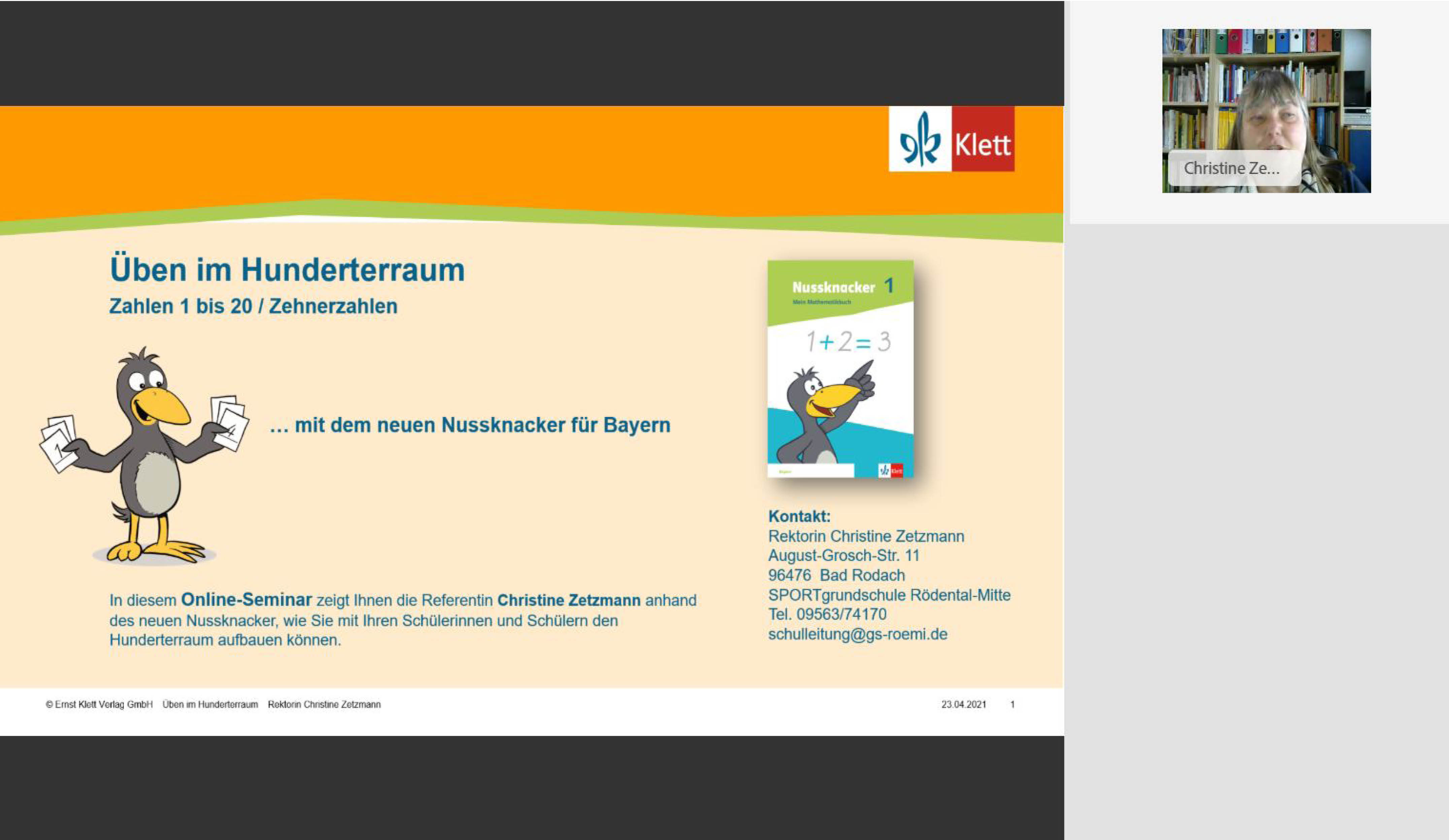 Vorschaubild eines Live-Mitschnitts eines Online-Seminars zu „Üben im Hunderterraum“