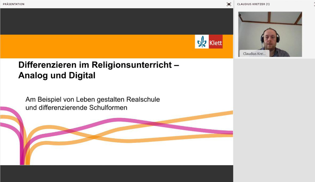 Vorschaubild eines Live-Mitschnitts eines Online-Seminars zu „Differenzieren im Religionsunterricht analog und digital“