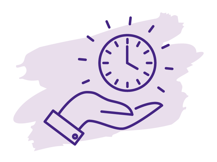 Icon Lehrkräfteentlastung - eine Hand schenkt wertvolle Zeit
