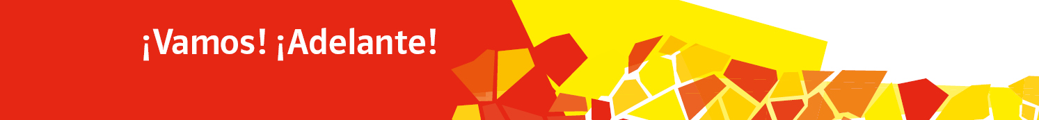 Illustration eines bunten Hintergrunds mit dem Text „¡Vamos! ¡Adelante!“ Illustration eines bunten Hintergrunds mit dem Text „¡Vamos! ¡Adelante!“