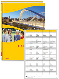 Buchcover von „Découvertes“ und Vorschaubild einer Vokabelliste „Zu Band 2“
