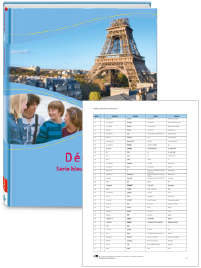 Buchcover von „Découvertes“ und Vorschaubild einer Vokabelliste „Zu Band 1“