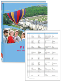 Buchcover von „Découvertes“ und Vorschaubild einer Vokabelliste „Zu Band 3“