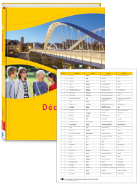 Buchcover von „Découvertes“ und Vorschaubild einer Vokabelliste „Zu Band 2“