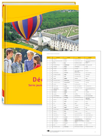 Buchcover von „Découvertes“ und Vorschaubild einer Vokabelliste „Zu Band 3“