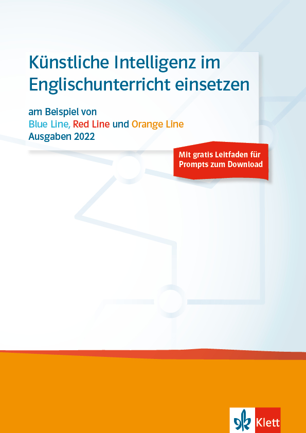 Titelseite des Prospekts „Künstliche Intelligenz im Englisch-Unterricht einsetzen“