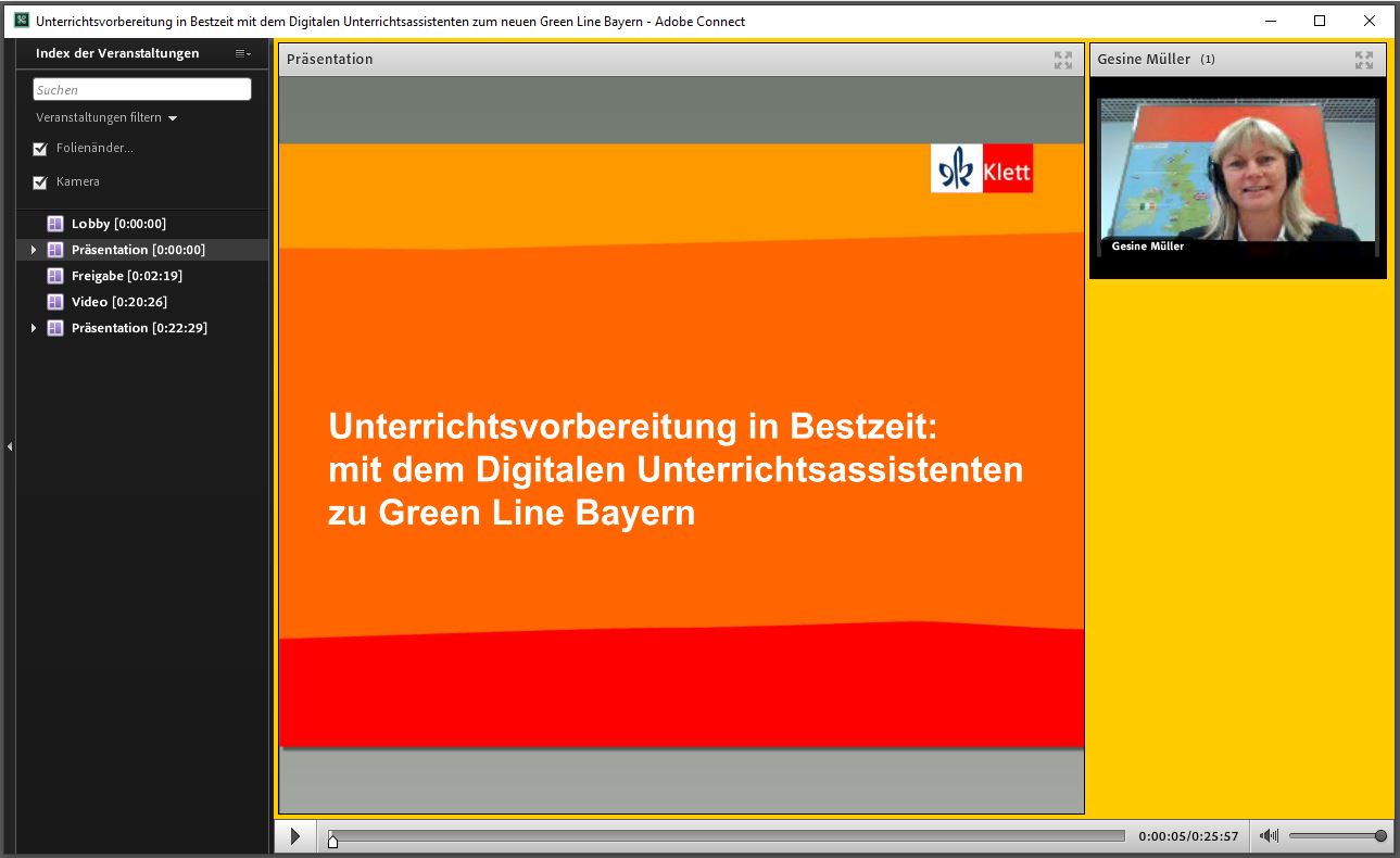 Vorschaubild eines Online-Seminars zu „Unterrichtsvorbereitung in Bestzeit mit dem DUA zum neuen Green Line Bayern“