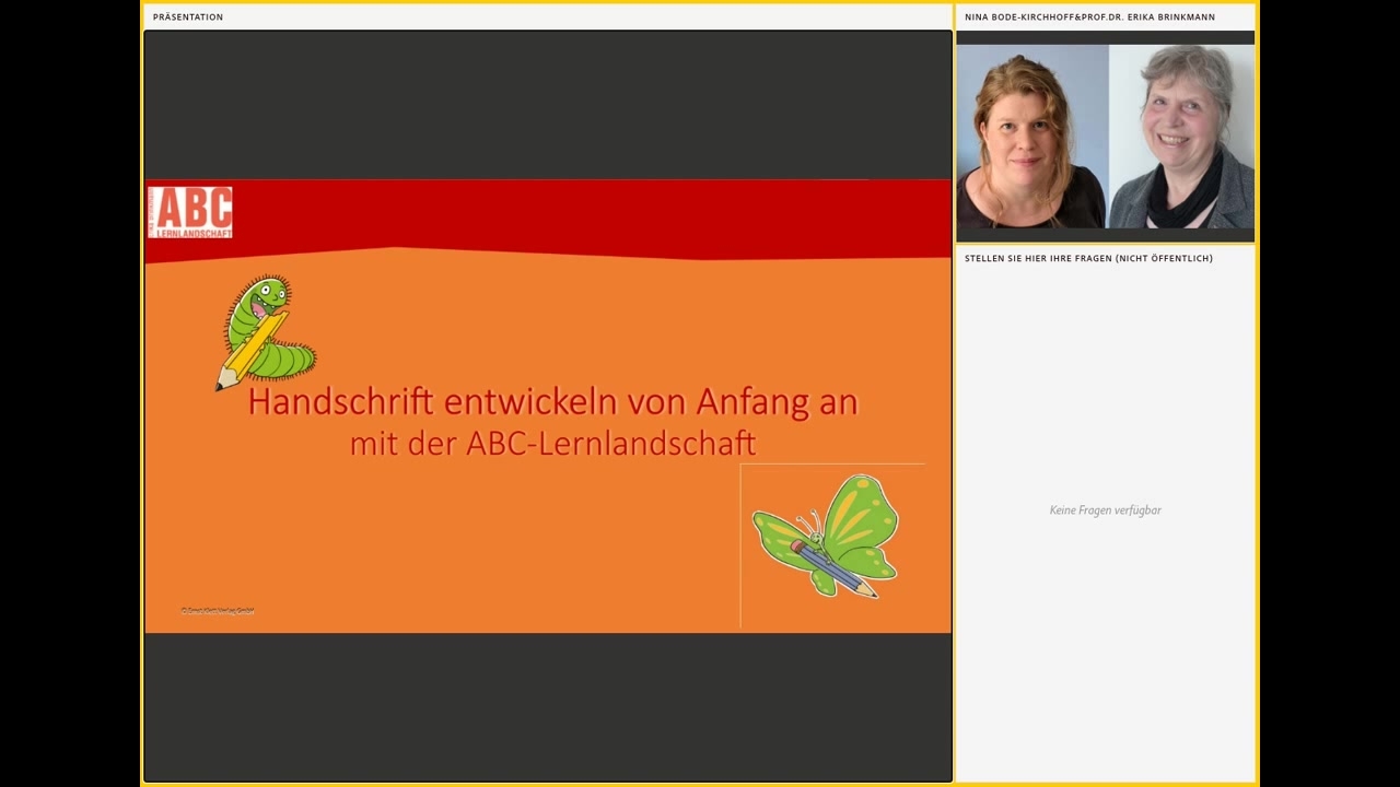Vorschaubild eines Live-Mitschnitts eines Online-Seminars zu „Handschrift entwickeln von Anfang an“