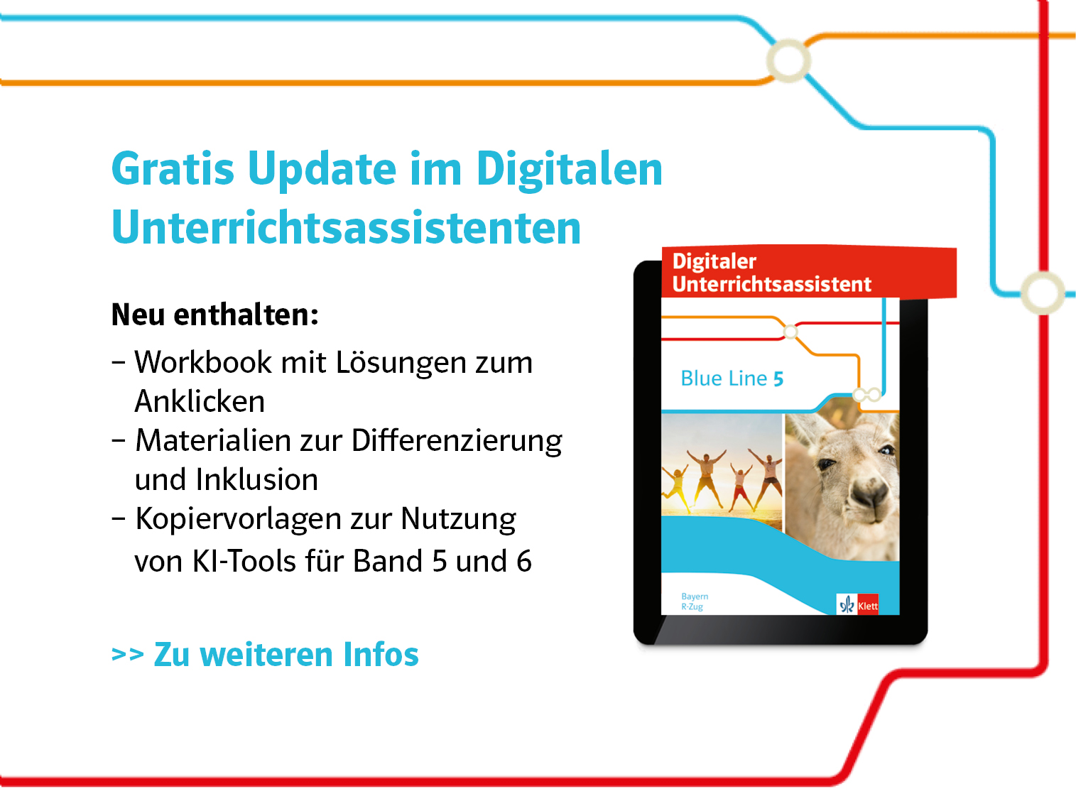 Gratis Update im Digitalen Unterrichtsassistenten mit Link zu weiteren Infos