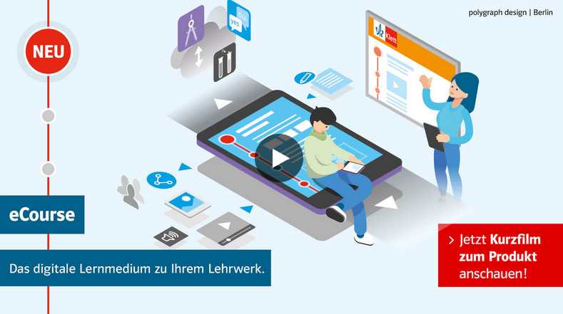 Vorschaubild eines Produkterklärvideos zu „Der eCourse Unterricht individuell und digital gestalten“