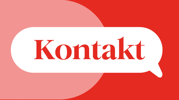 Illustration einer Sprechblase die den Text „Kontakt“ enthält Illustration einer Sprechblase die den Text „Kontakt“ enthält