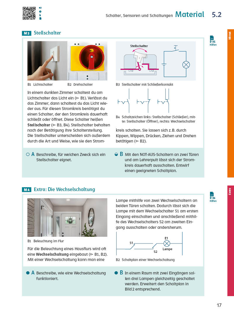 Beispielhafte Darstellung Materialienseite aus dem Schulbuch Prisma Technik