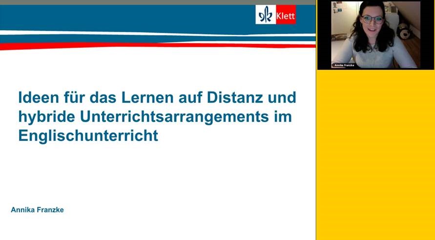 Vorschaubild eines Online-Seminars zu „Ideen für das Lernen auf Distanz und hybride Unterrichtsarrangements“
