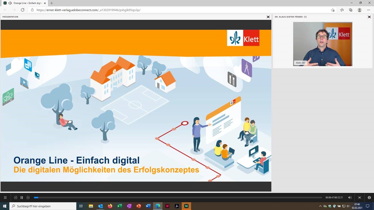 Vorschaubild eines Live-Mitschnitts eines Online-Seminars zu „Orange Line Einfach digital“